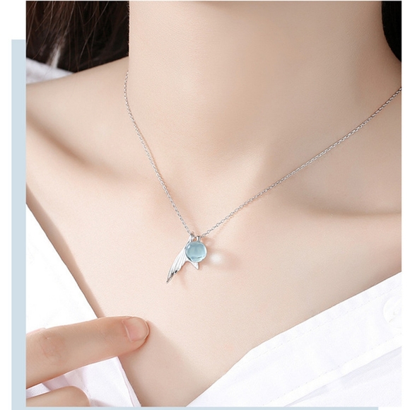 Mermaid Tears 925 Silver Necklace - Picture 2 of 4